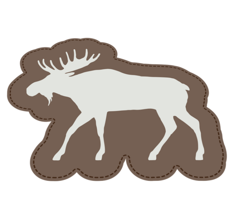 Moose silhouette animal vinyl rug - TenStickers
