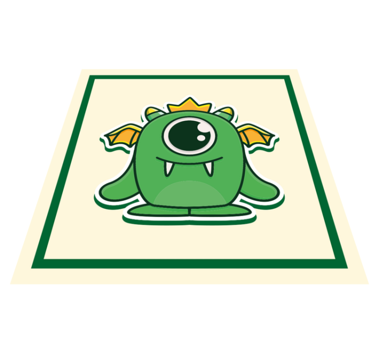 Cute monster troll ethnic vinyl rug - TenStickers