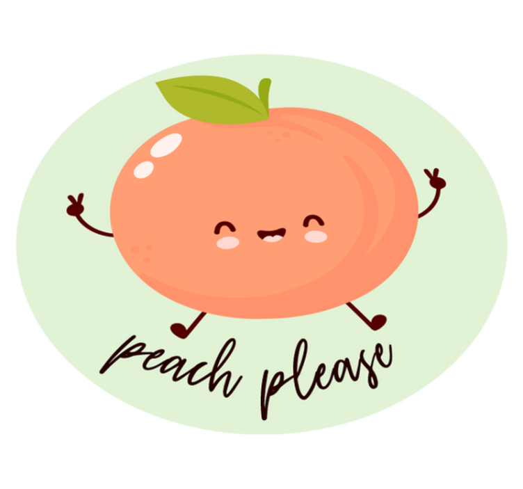 Peach please custom vinyl rug - TenStickers