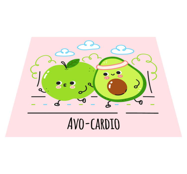 Avo-cardio custom vinyl rug - TenStickers