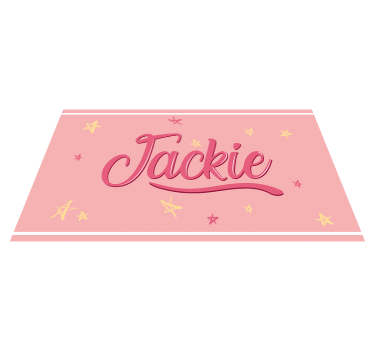 Pink name with stars teenager vinyl rug - TenStickers
