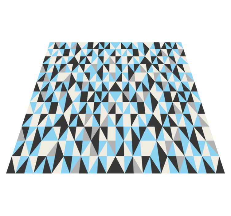 Blue and gray nordic pattern nordic vinyl rug - TenStickers