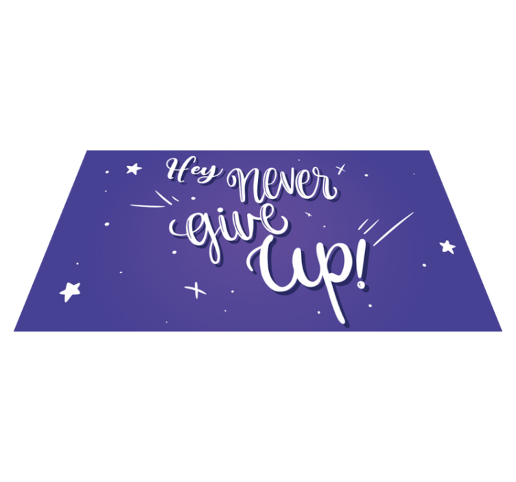 Persevere quote custom vinyl rug - TenStickers