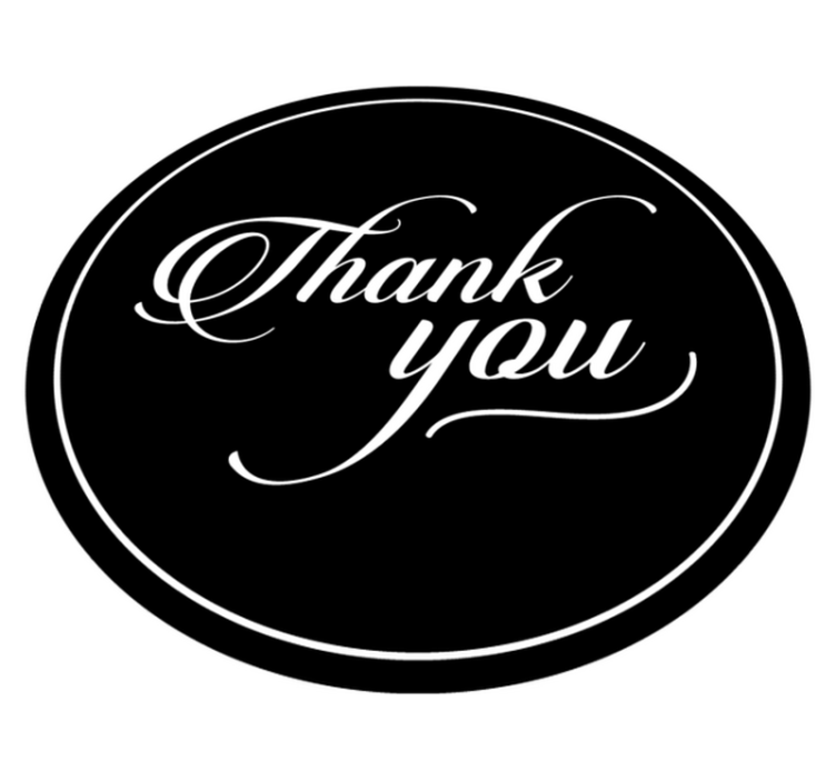 Thank You Note custom vinyl rug - TenStickers