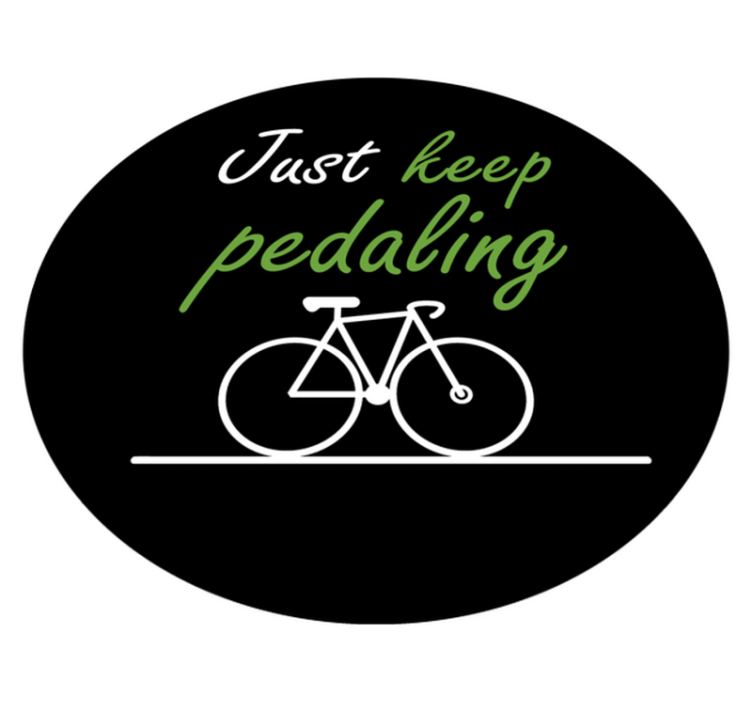 Just keep pedaling custom rug - TenStickers