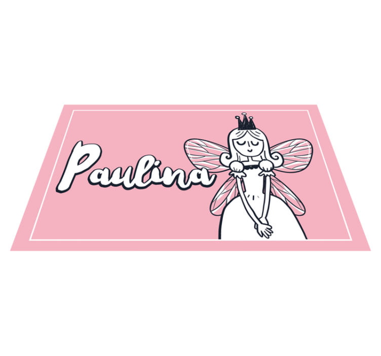 Fairy with name vinyl rug - TenStickers