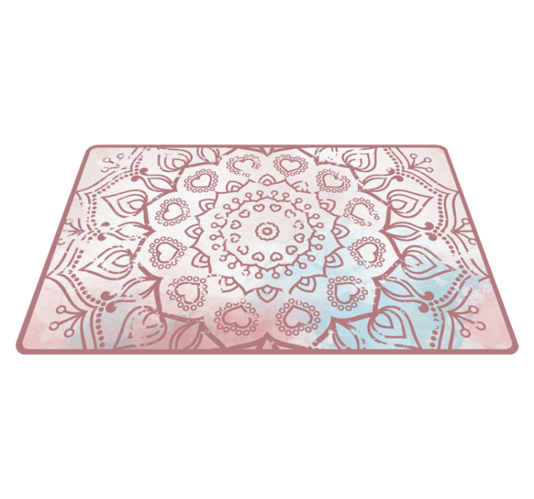 Delicate purple design mandala vinyl rug - TenStickers