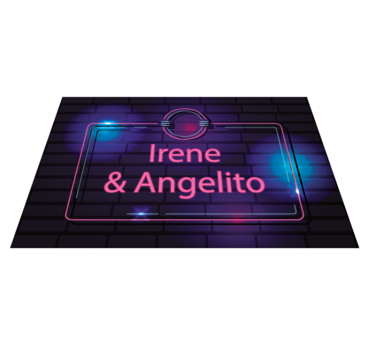 Neon textures personalized mat - TenStickers
