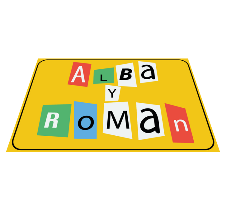 Anonymous message personalised mat - TenStickers