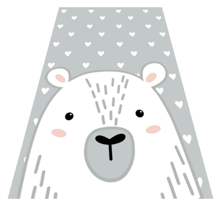 Gray nordic bear baby play mat - TenStickers