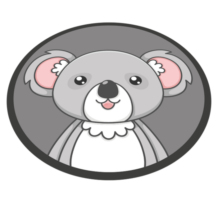 Cute Koala Illustration kids vinyl rug - TenStickers