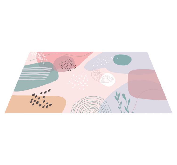 Creative pastel paint modern rug - TenStickers