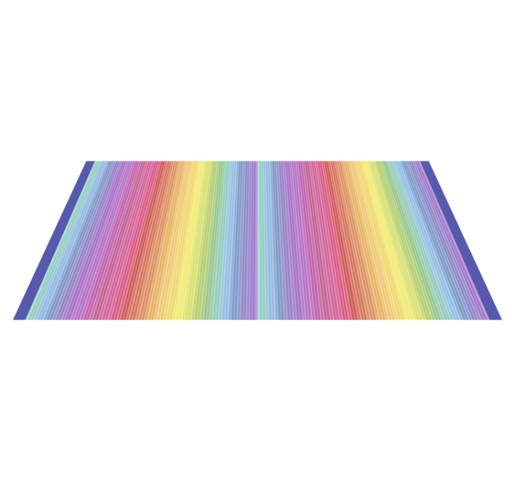 Colorful rainbow effect stripes vinyl rug - TenStickers