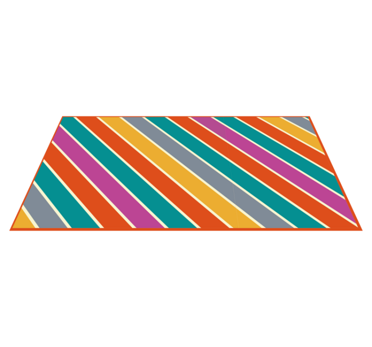 Colorful Striped Surface living room vinyl rug - TenStickers