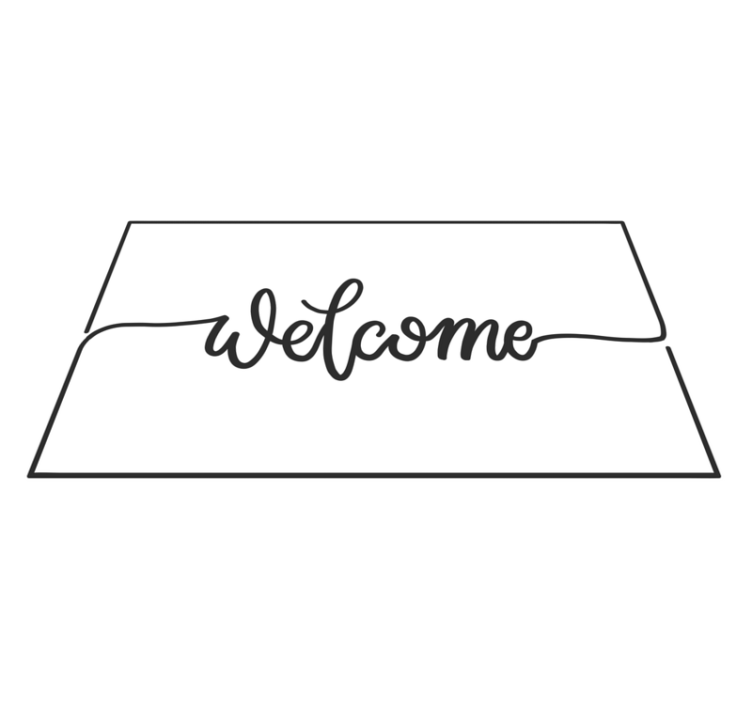 Beautiful welcome lettering entrance hall tiles - TenStickers