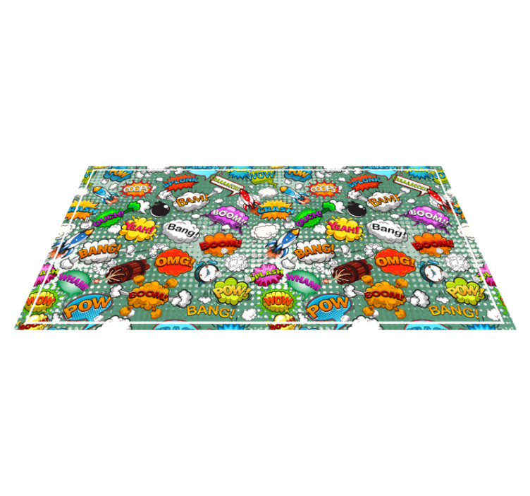 Comic audio effects teenager vinyl rug - TenStickers