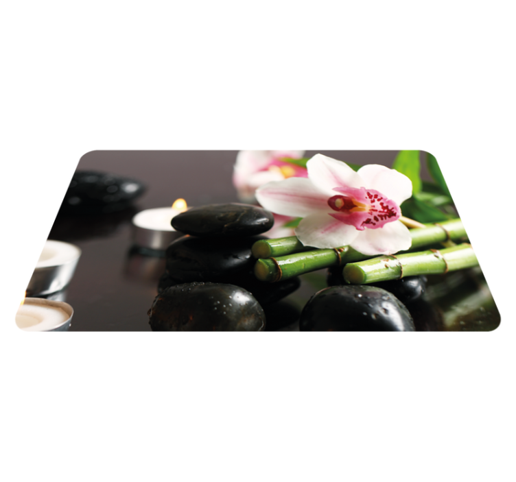 Orchid Serenity nature vinyl rug - TenStickers