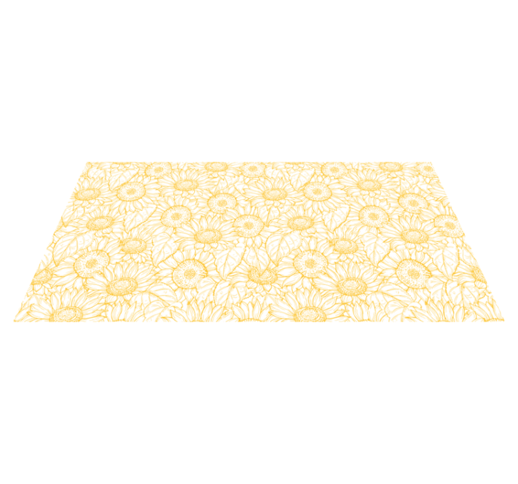 Sunflower Motif flower vinyl rug - TenStickers
