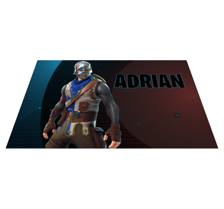 Heroic gaming character teenager vinyl rug - TenStickers