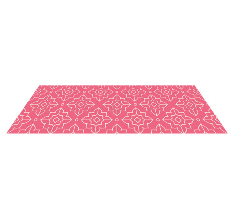 Original pink design dining room rug - TenStickers