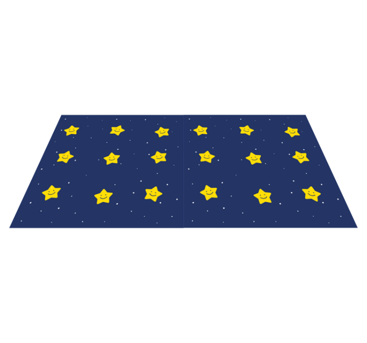 yellow stars for kids bedroom rug - TenStickers