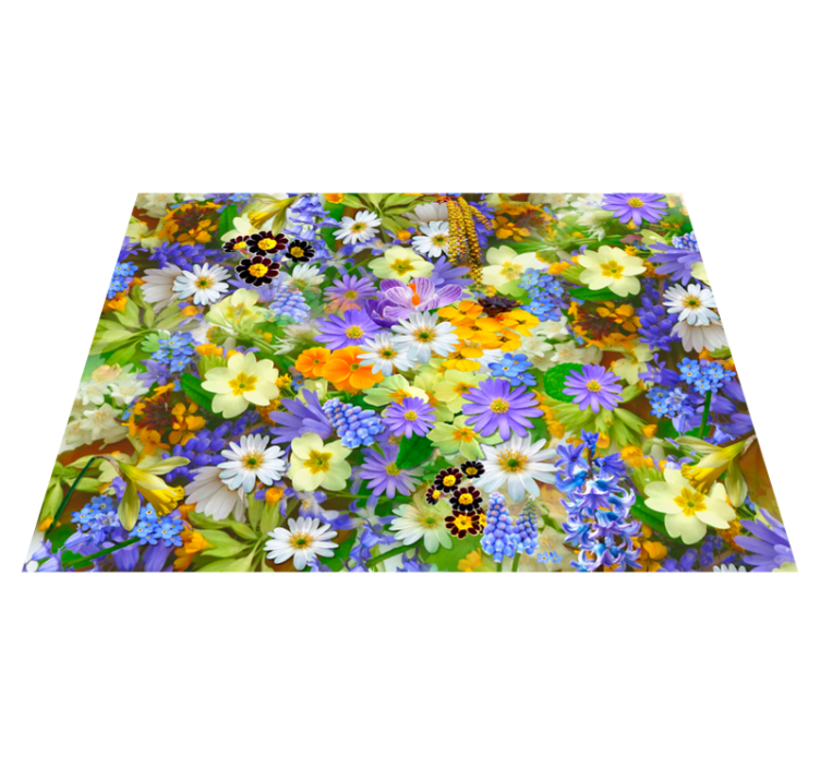 Different kind of flower field floral rug - TenStickers
