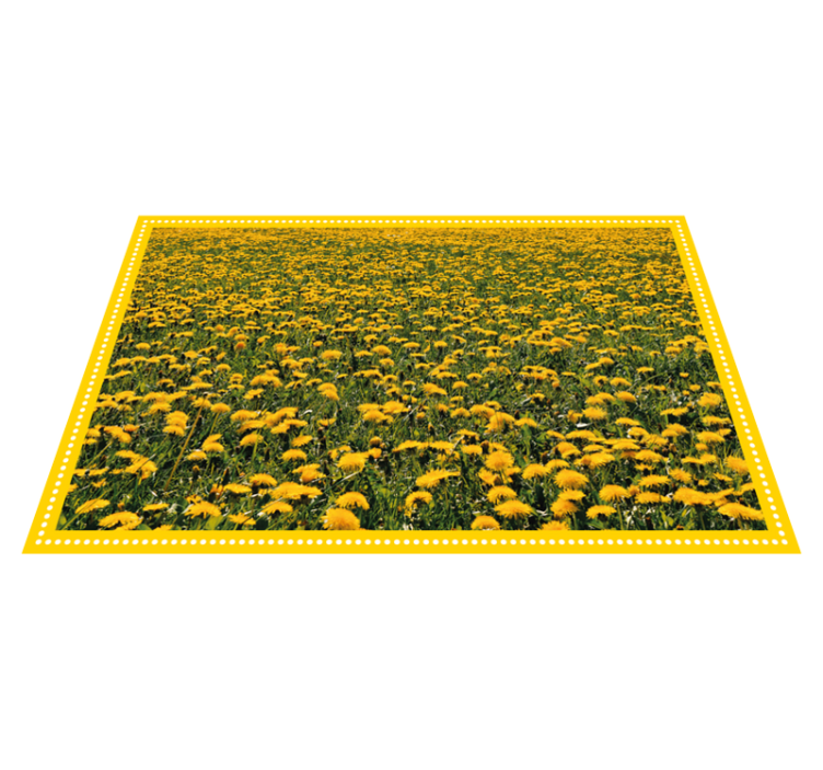 Sunflower field flower vinyl rug - TenStickers