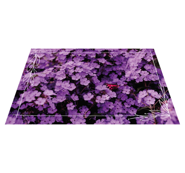Purple shades flower vinyl rug - TenStickers
