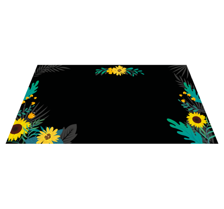 Bright Floral Display flower vinyl rug - TenStickers