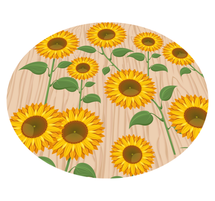 Sunflower bouquet flower vinyl rug - TenStickers