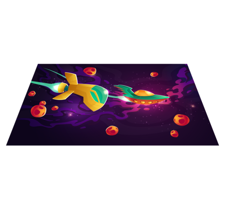 Cosmic Journey Concept vinyl rug - TenStickers