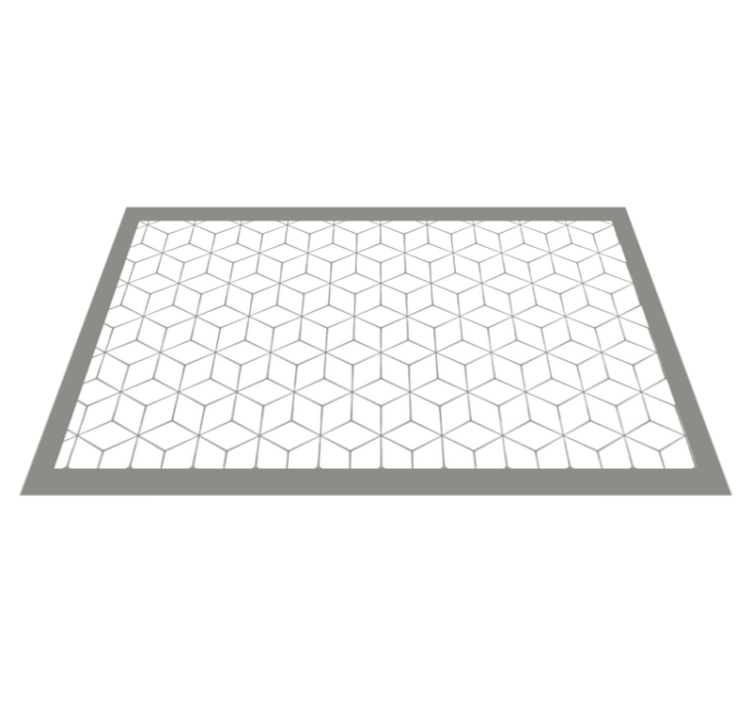 Geometric vinyl rug in hexagonal design - TenStickers