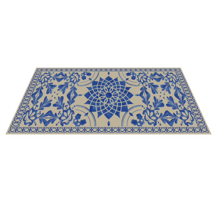 Blue vintage pattern vintage rug - TenStickers