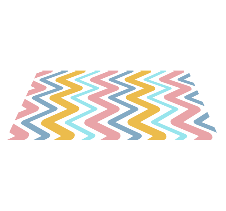 Abstract geometric zigzag patterns carpet - TenStickers