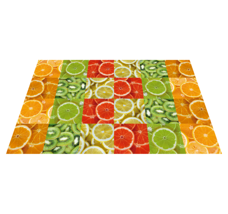 Realistic fruits kitchen floor tiles - TenStickers