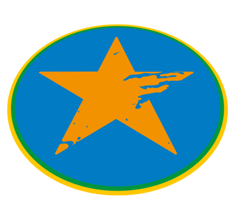 Blue Star Accent vinyl rug - TenStickers