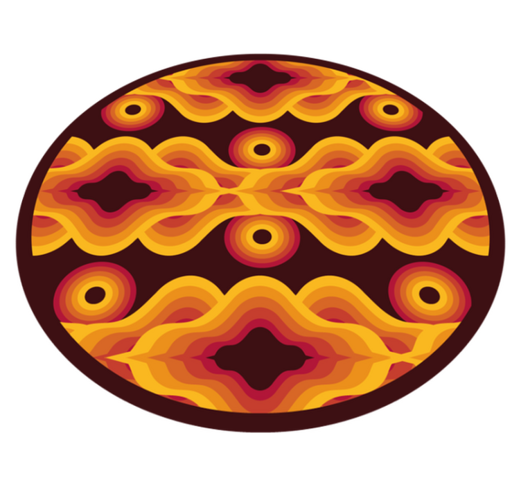 Vintage Spiral Motif mosaic vinyl rug - TenStickers