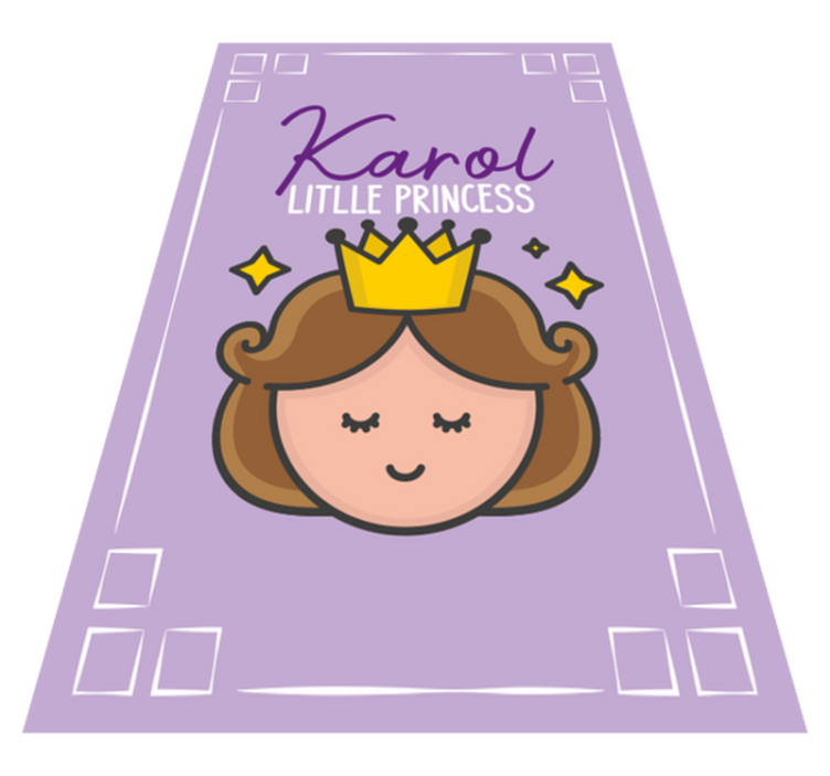 Baby face princess personalised mat - TenStickers