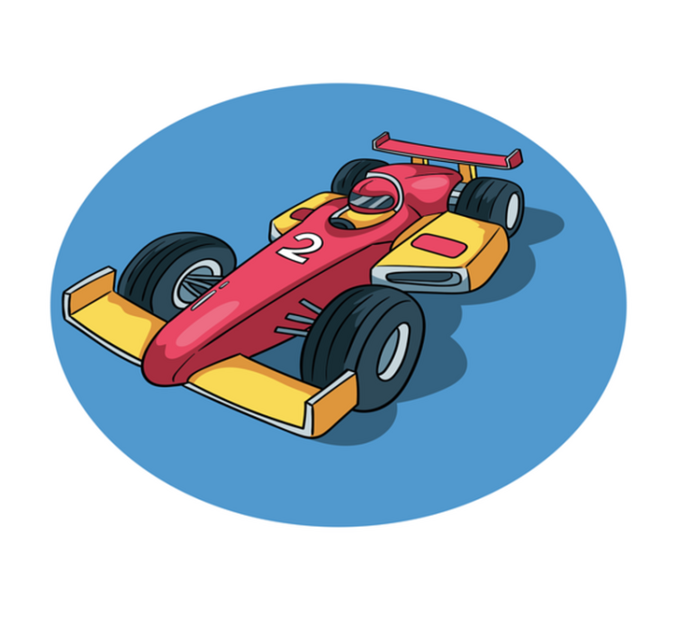 Race Car Madness teenager vinyl rug - TenStickers
