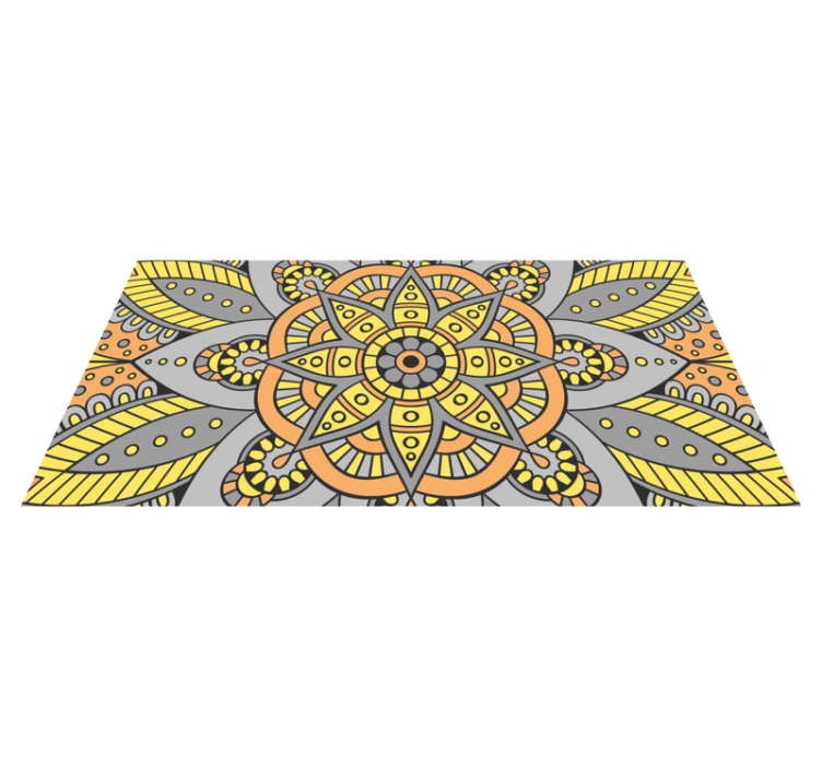 Mandala vinyl rug elegant mandala design - TenStickers