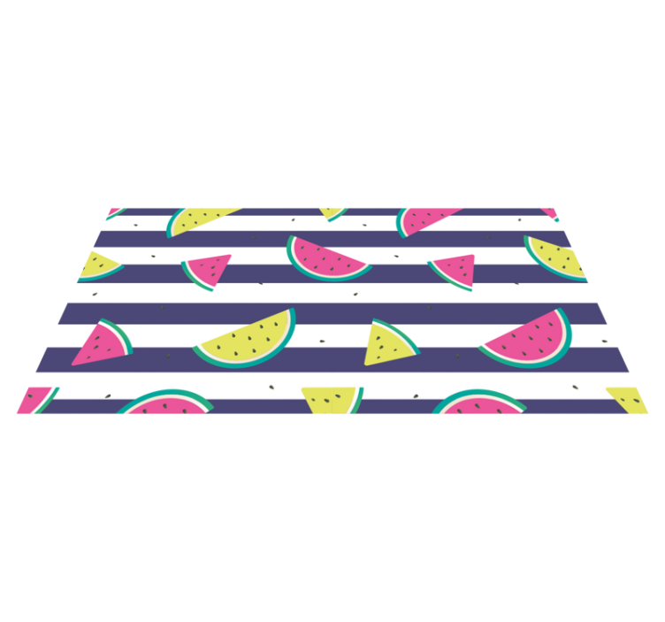 Colorful Watermelon Pattern kitchen vinyl rug - TenStickers