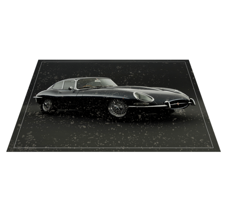 Jaguar E-type vintage rug - TenStickers