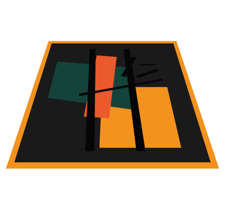 Squares and rectangles abstract art rugs - TenStickers