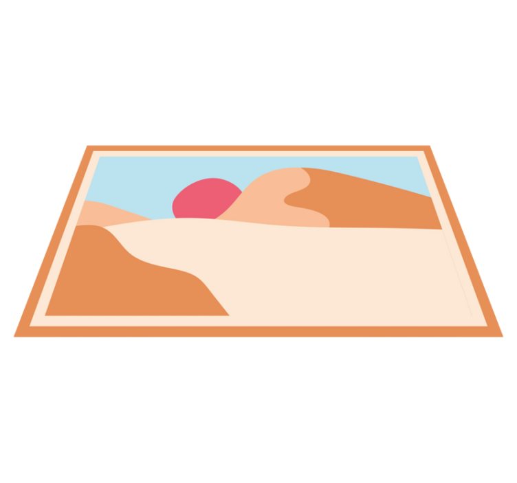 Sandy Landscape Sunset nature vinyl rug - TenStickers