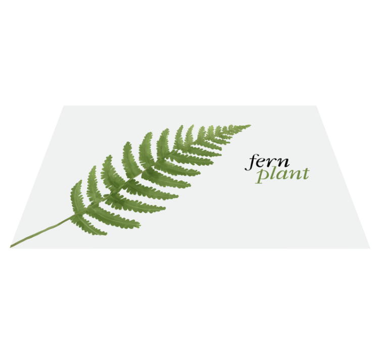 Fern plant design flower vinyl rug - TenStickers