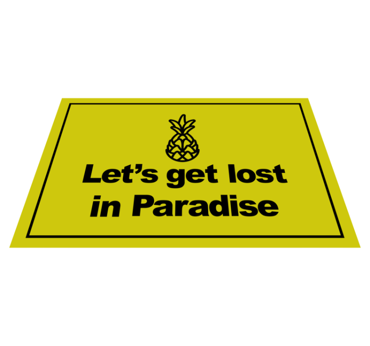 Get Lost Paradise custom vinyl rug - TenStickers