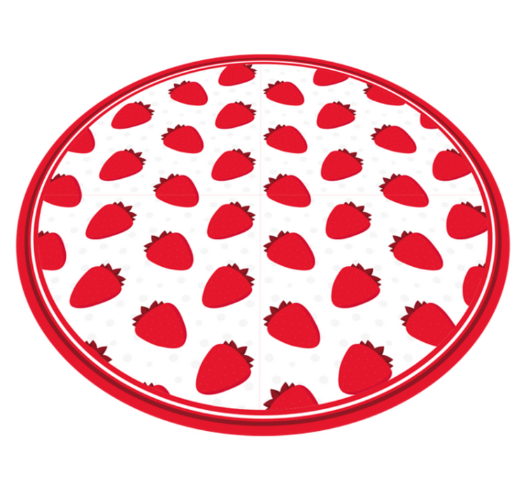 Strawberry Pattern animal vinyl rug - TenStickers