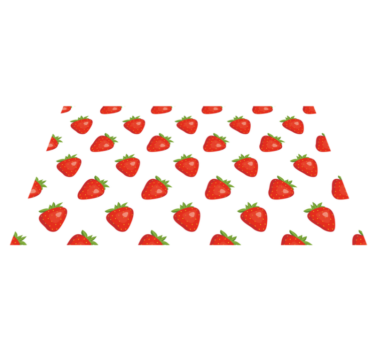 Strawberry on bright background kitchen floor - TenStickers