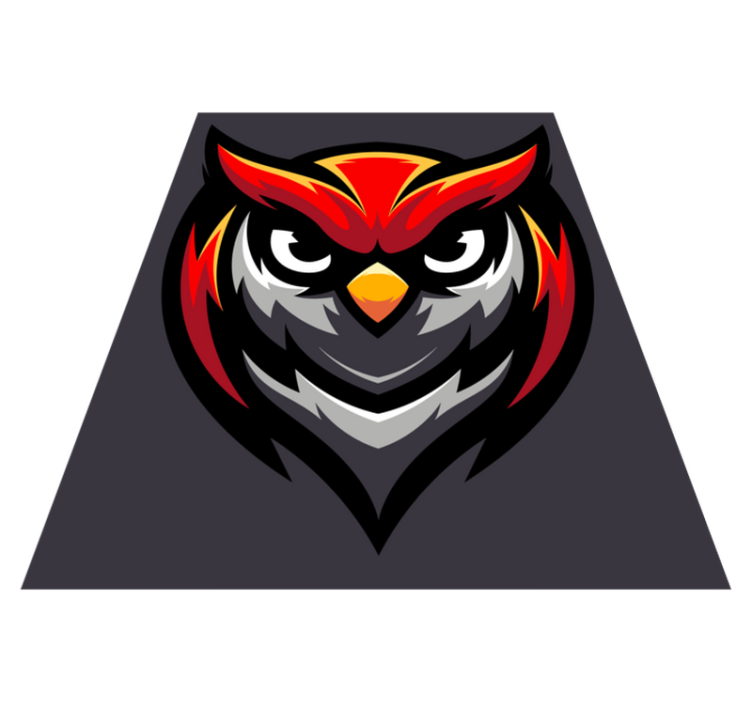 Owl Graphic Bold teenager vinyl rug - TenStickers