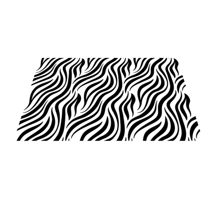 Black and white zebra stripes stripes carpet - TenStickers